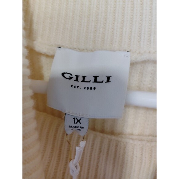 Gilli women's chunky knit sweater mock neck southwestern Colorblock 1x - Picture 5 of 7